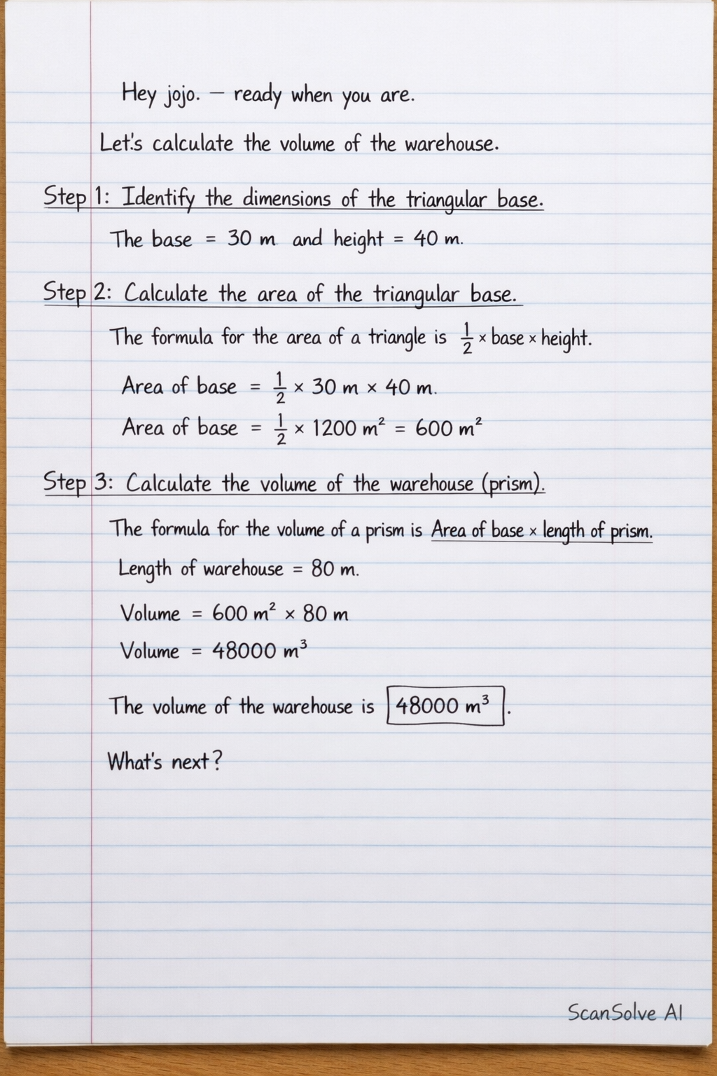 Handwritten step-by-step solution preview