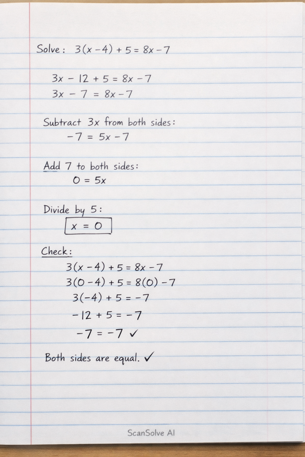 Handwritten step-by-step solution preview