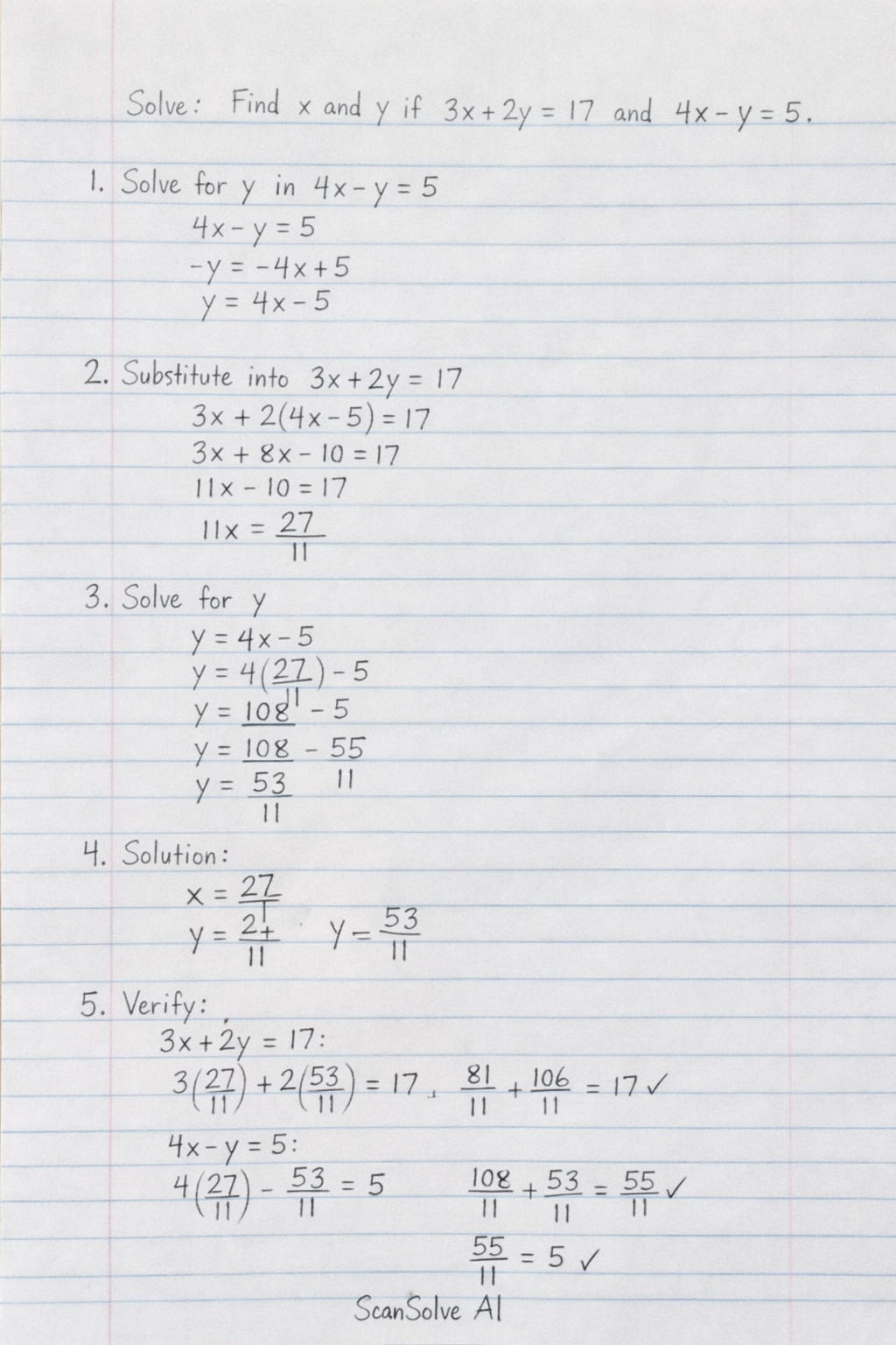 Handwritten step-by-step solution preview