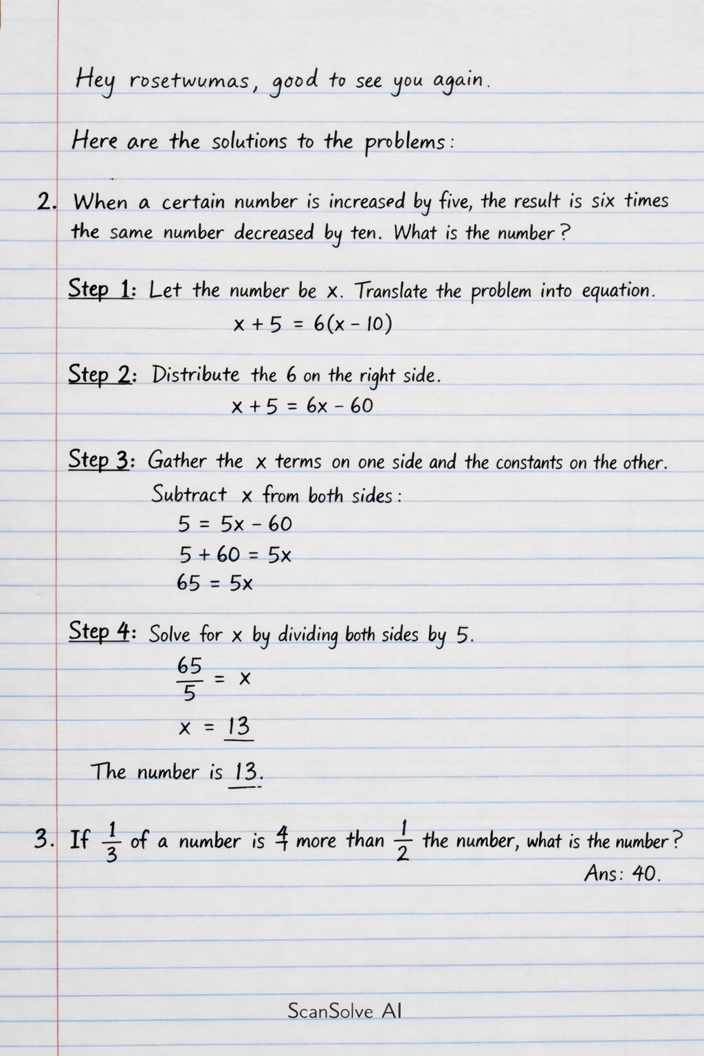 Handwritten step-by-step solution preview