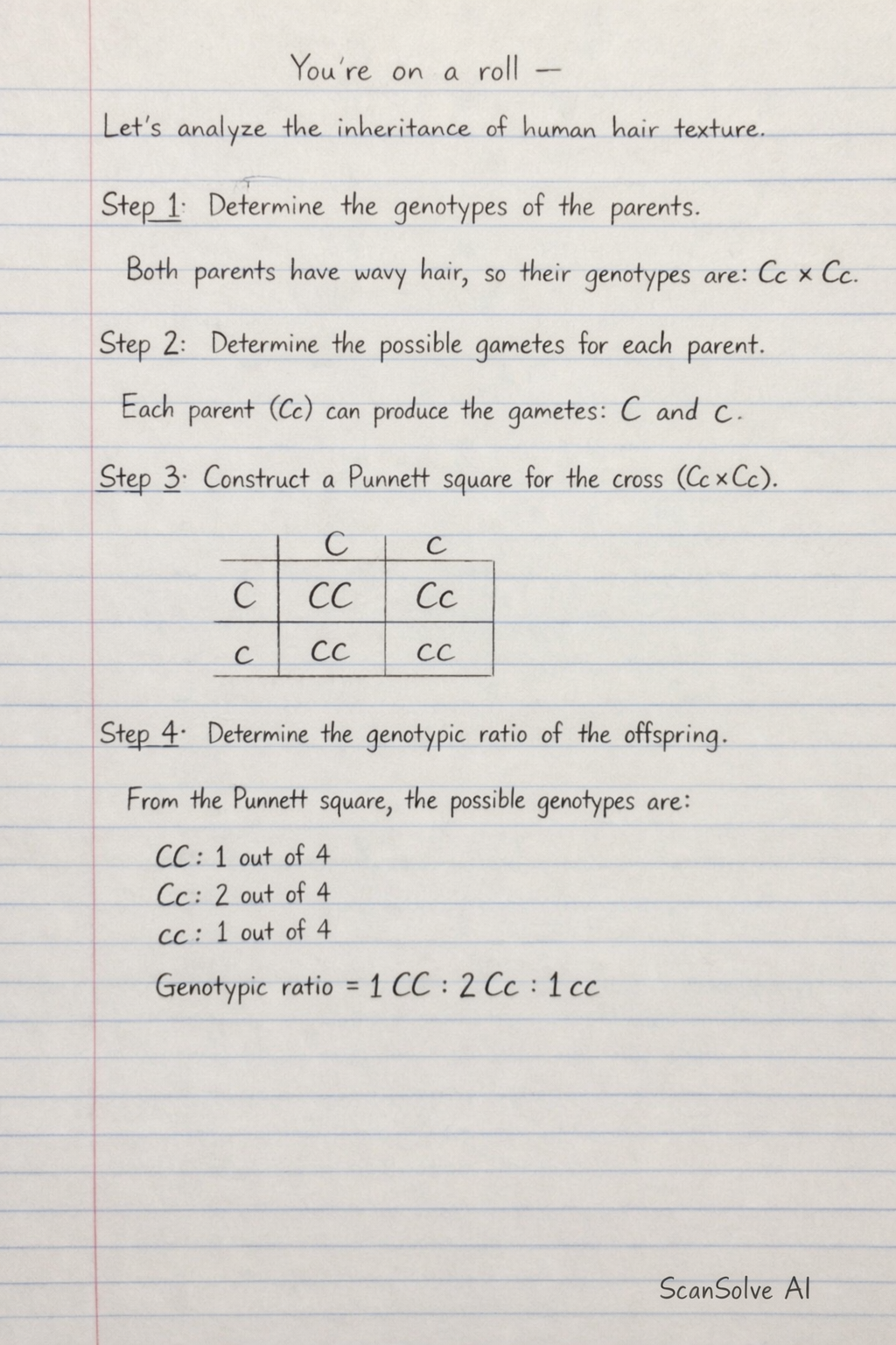 Handwritten step-by-step solution preview