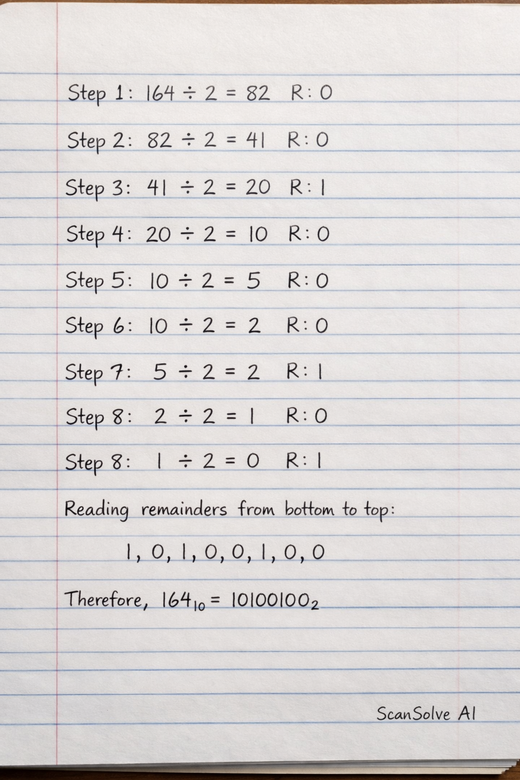 Handwritten step-by-step solution preview