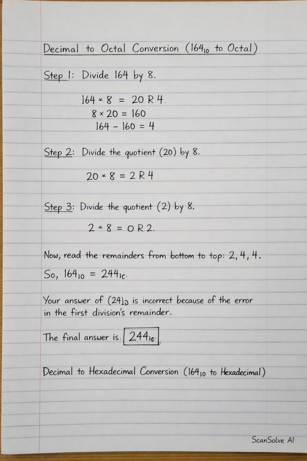 Handwritten step-by-step solution preview