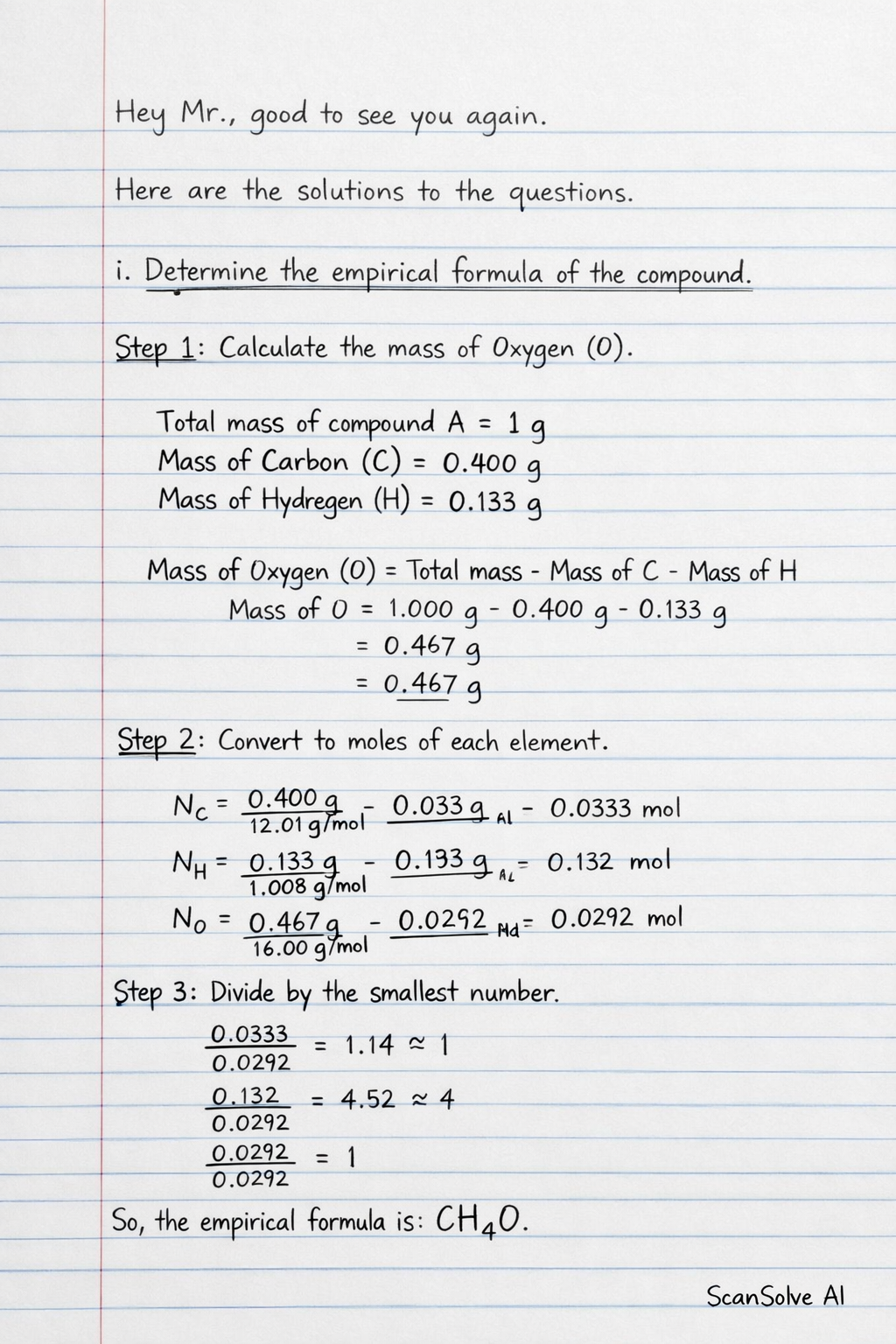 Handwritten step-by-step solution preview
