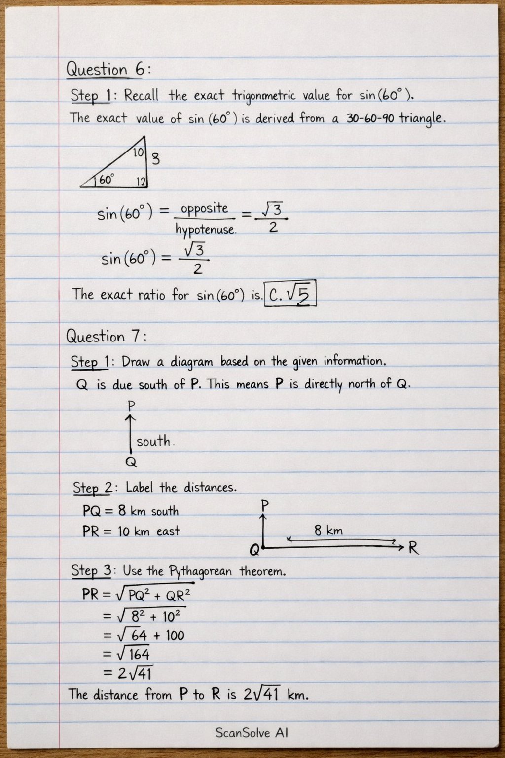 Handwritten step-by-step solution preview