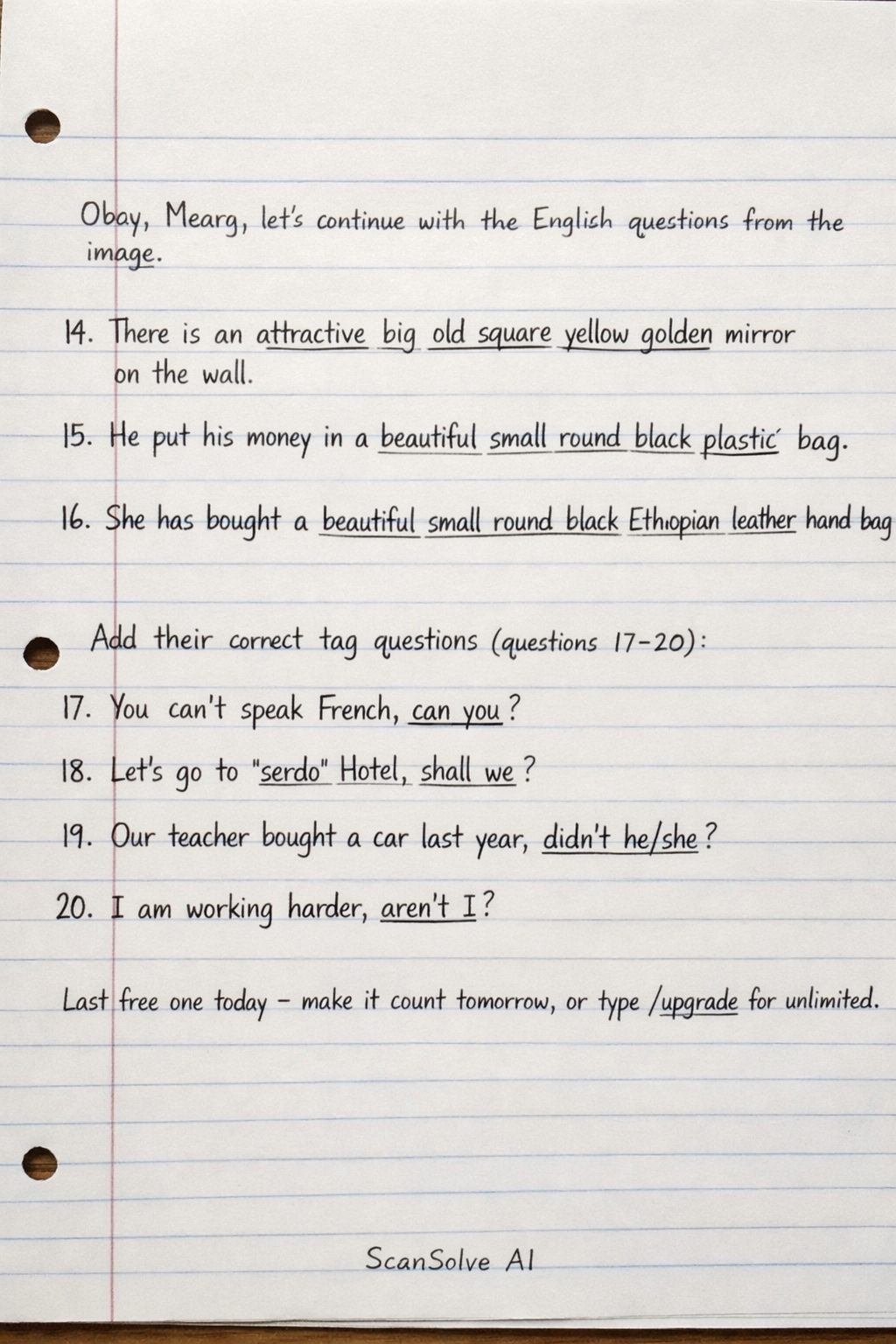 Handwritten step-by-step solution preview