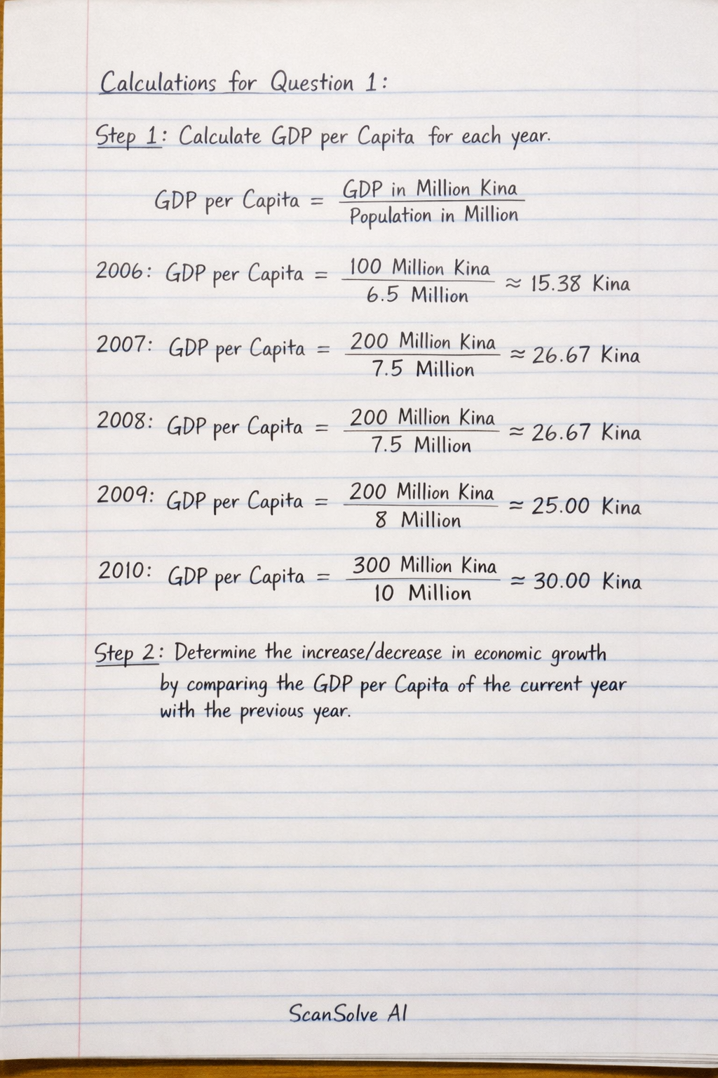 Handwritten step-by-step solution preview