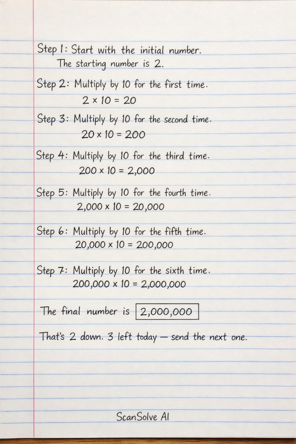 Handwritten step-by-step solution preview