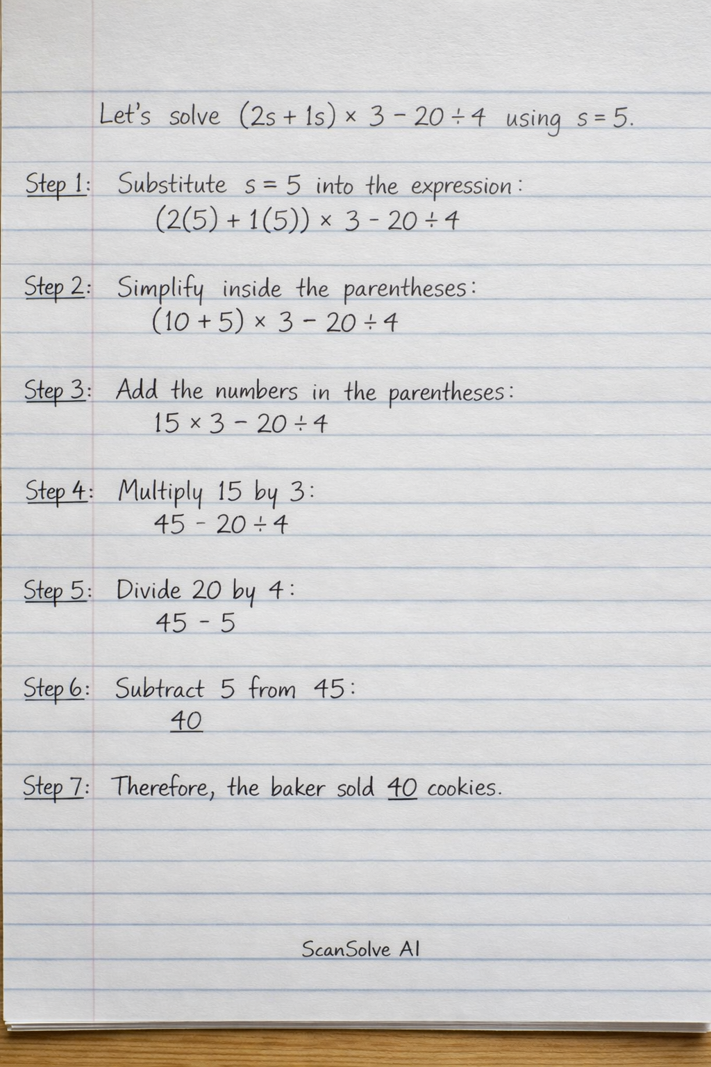 Handwritten step-by-step solution preview