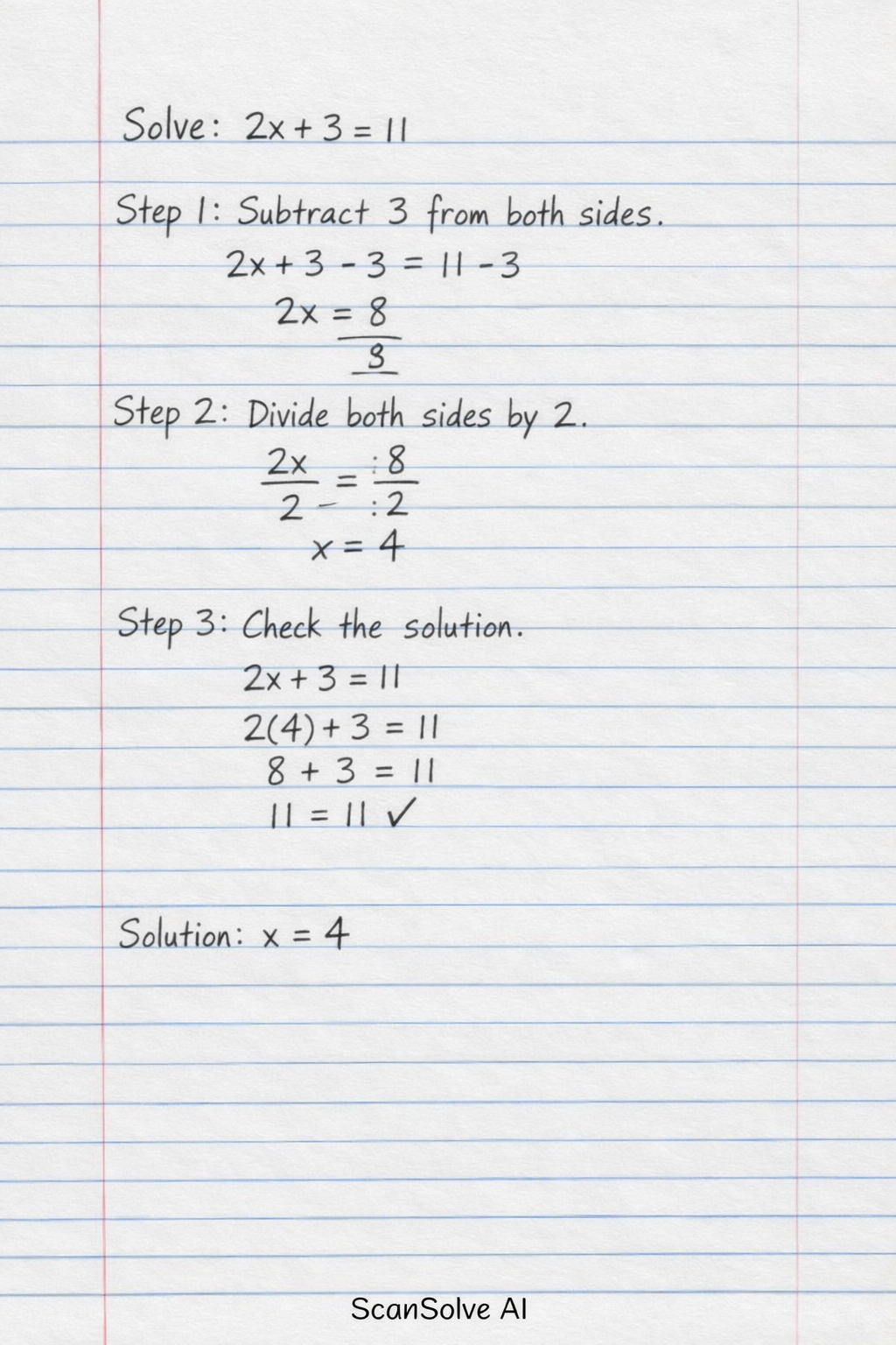 Handwritten step-by-step solution preview