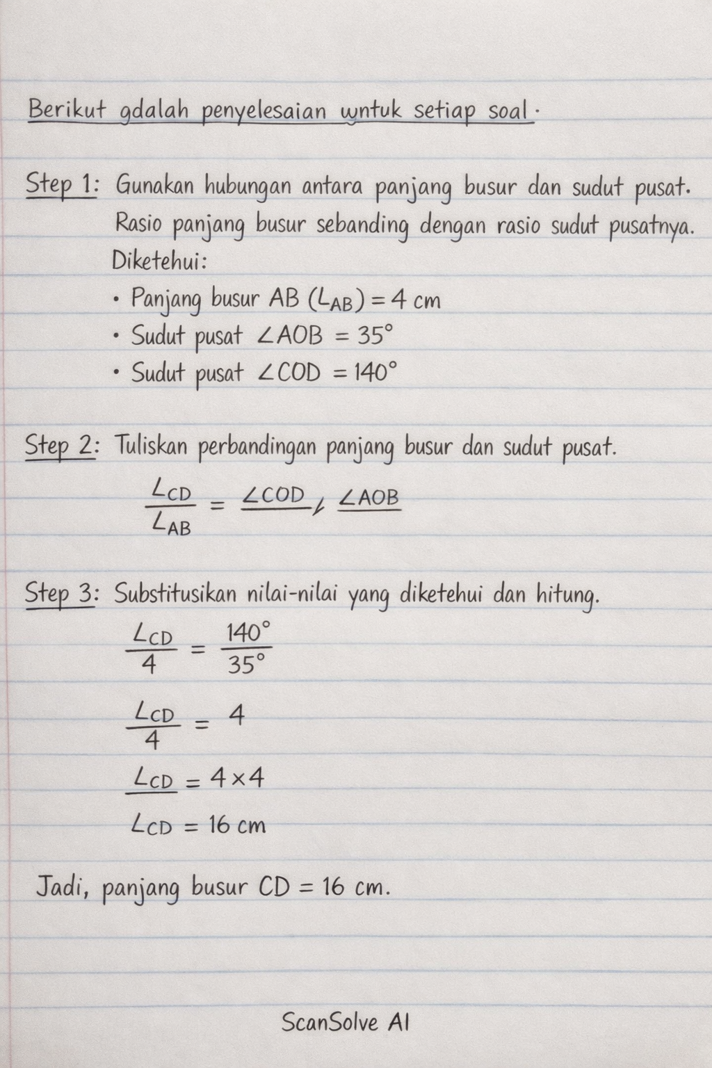 Handwritten step-by-step solution preview