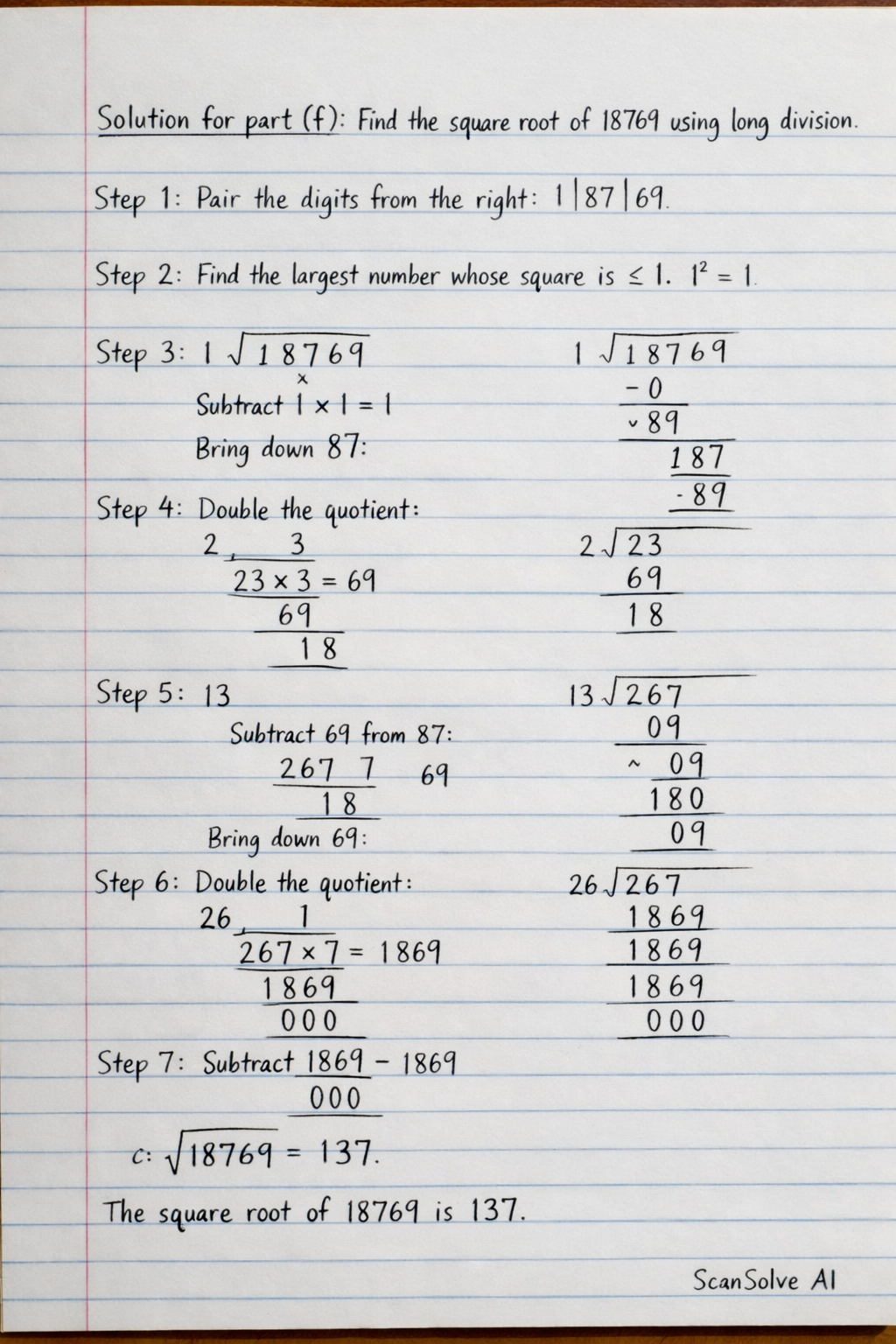 Handwritten step-by-step solution preview