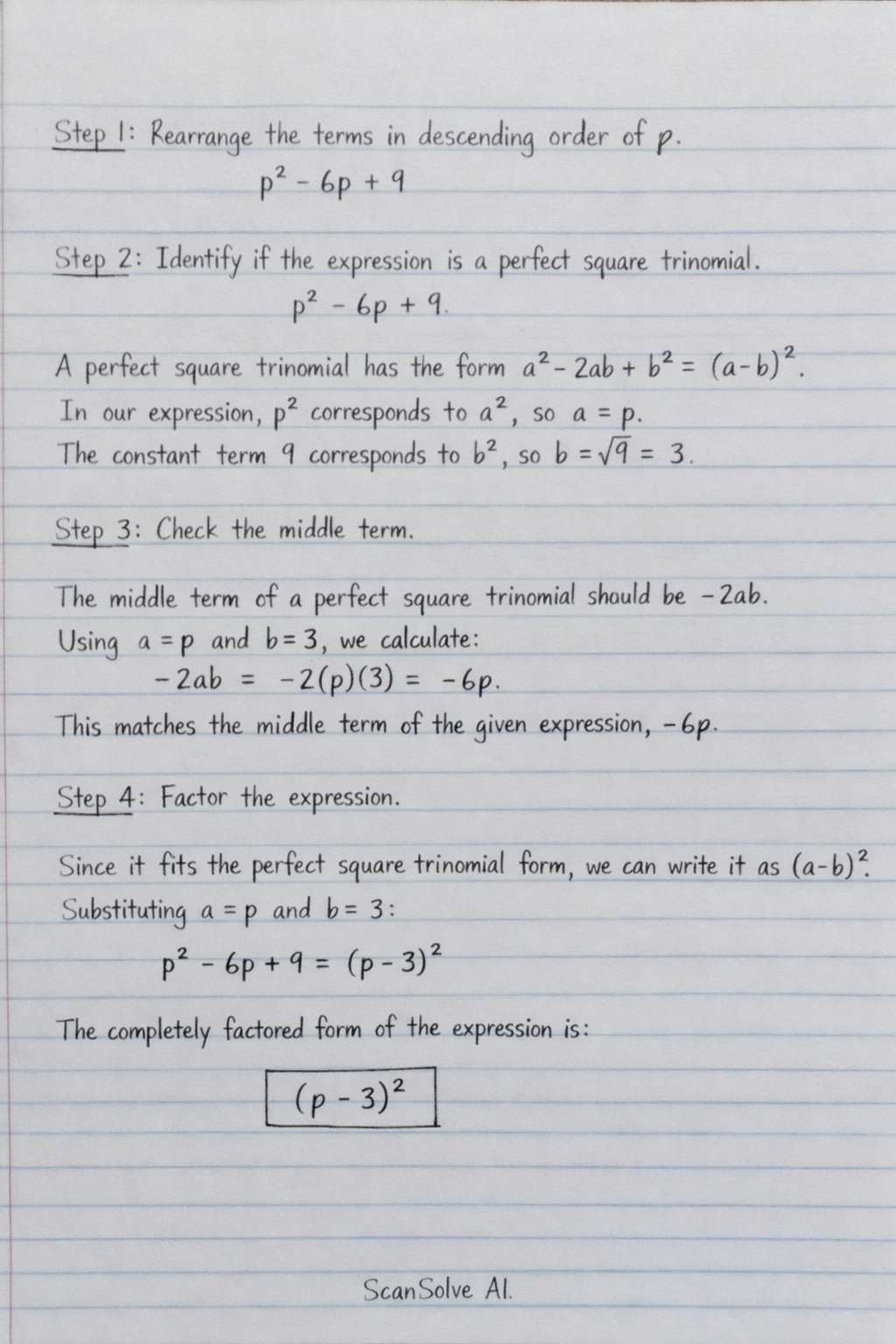 Handwritten step-by-step solution preview
