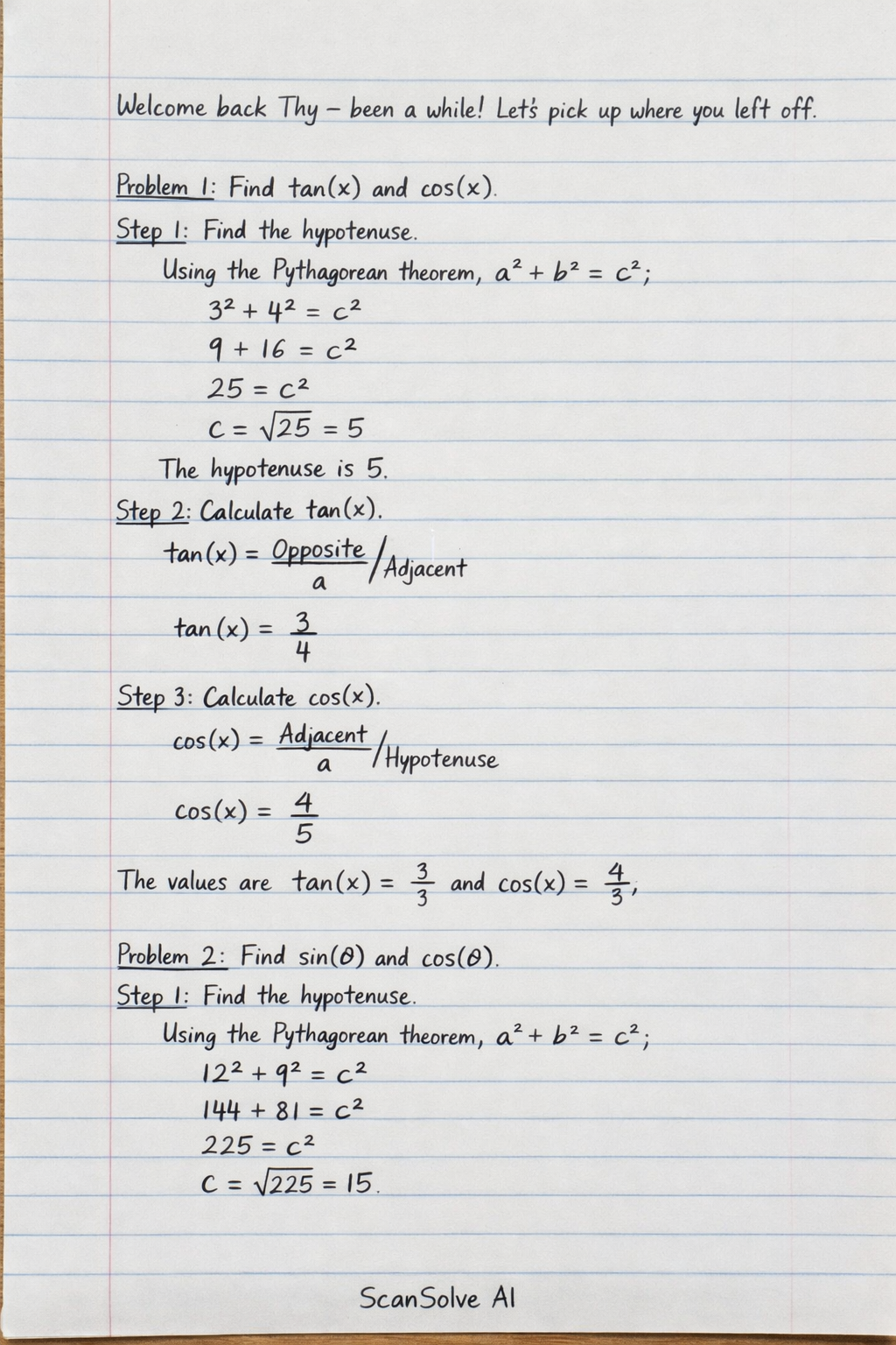 Handwritten step-by-step solution preview