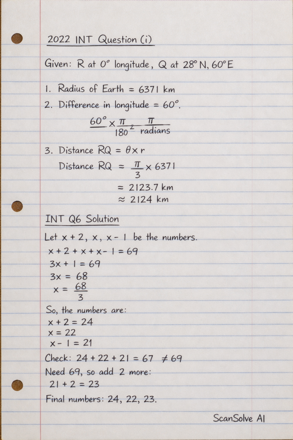 Handwritten step-by-step solution preview