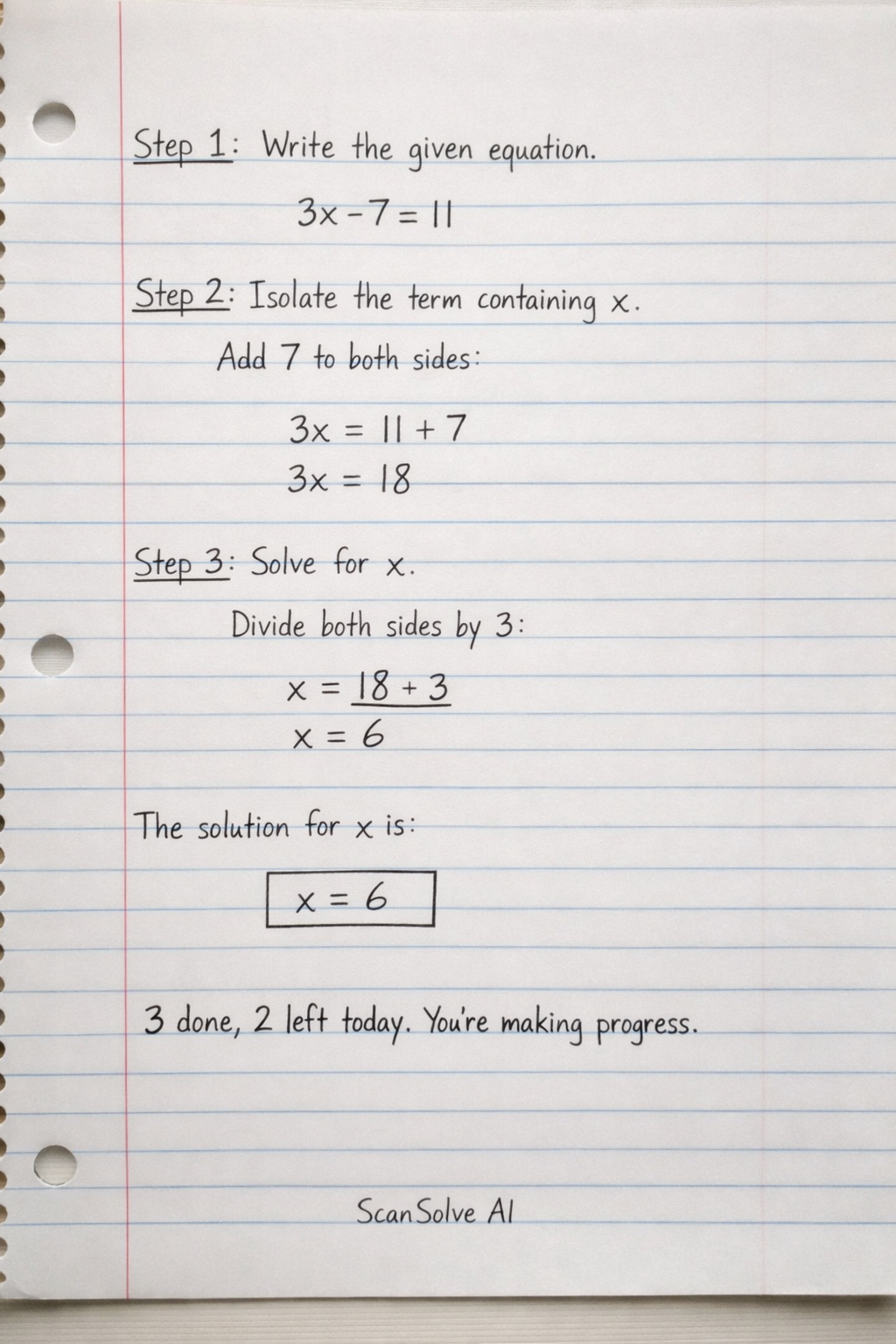 Handwritten step-by-step solution preview