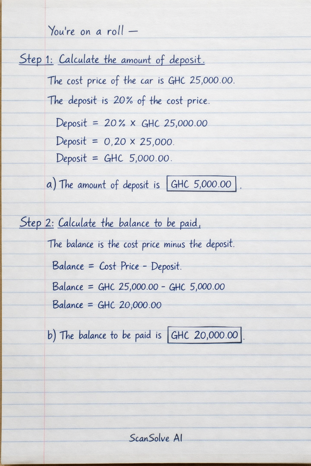 Handwritten step-by-step solution preview