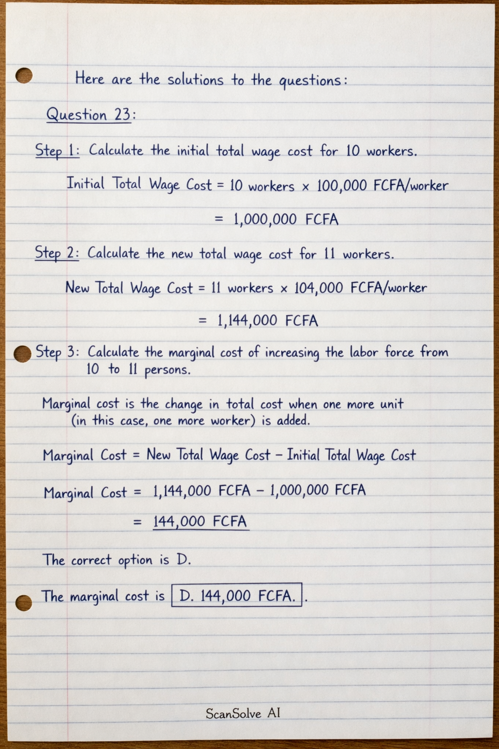 Handwritten step-by-step solution preview