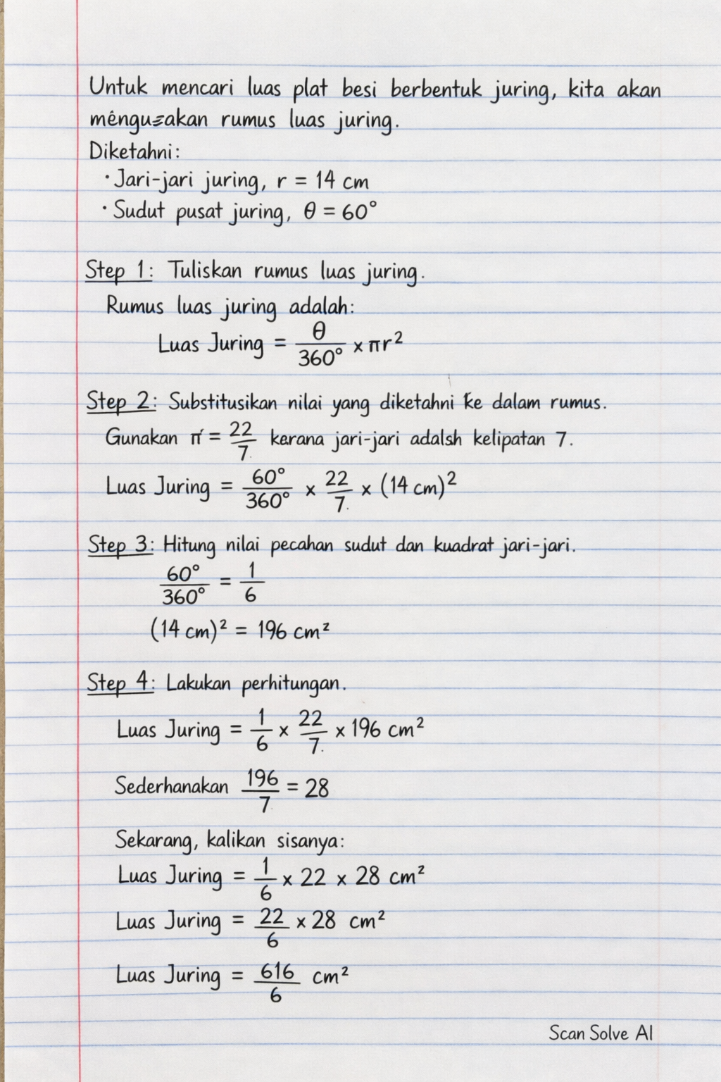 Handwritten step-by-step solution preview