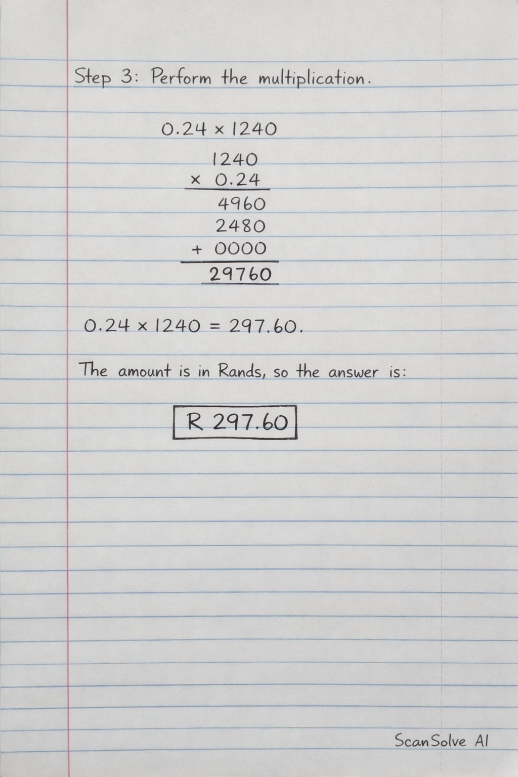 Handwritten step-by-step solution preview