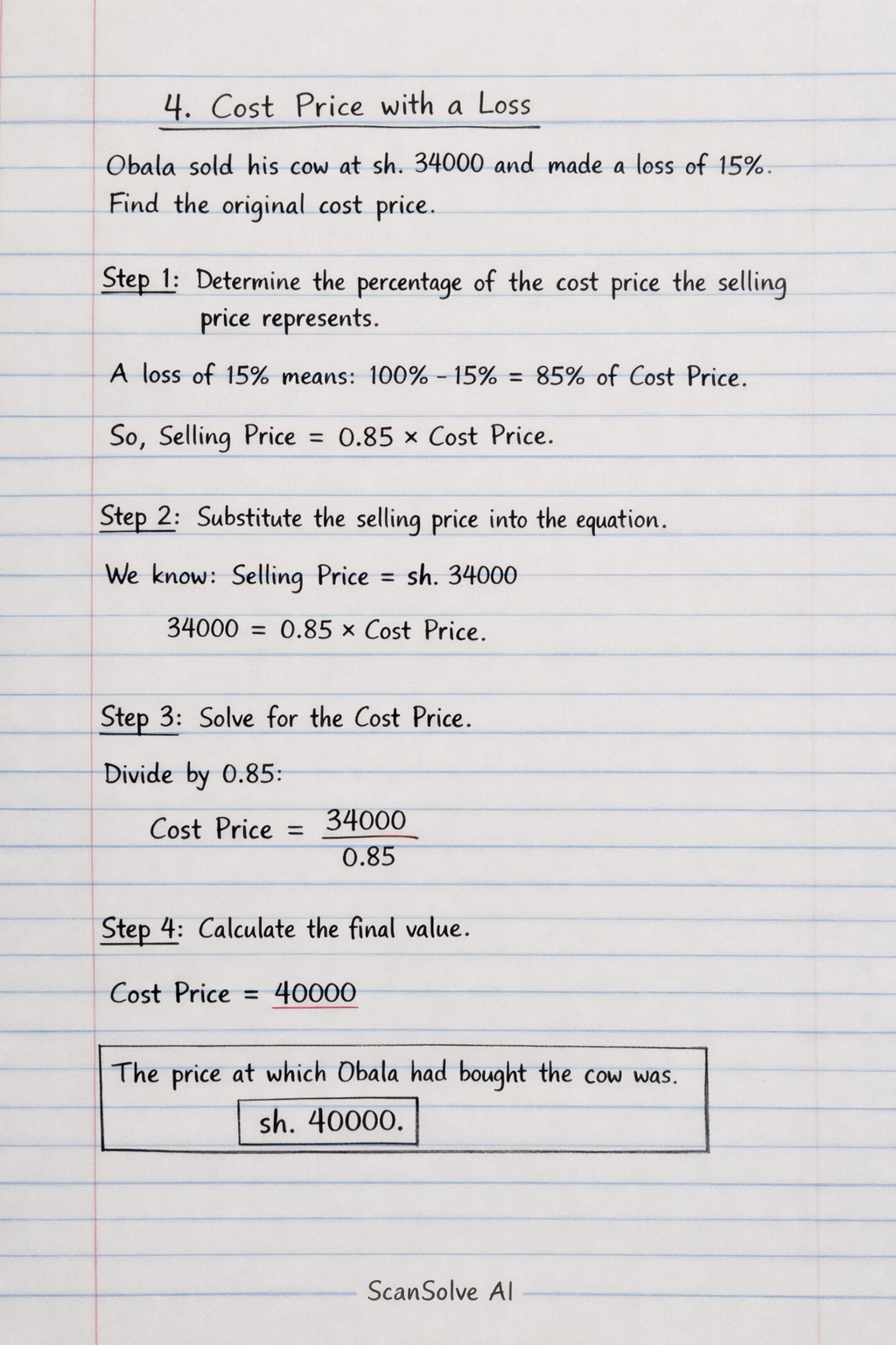 Handwritten step-by-step solution preview