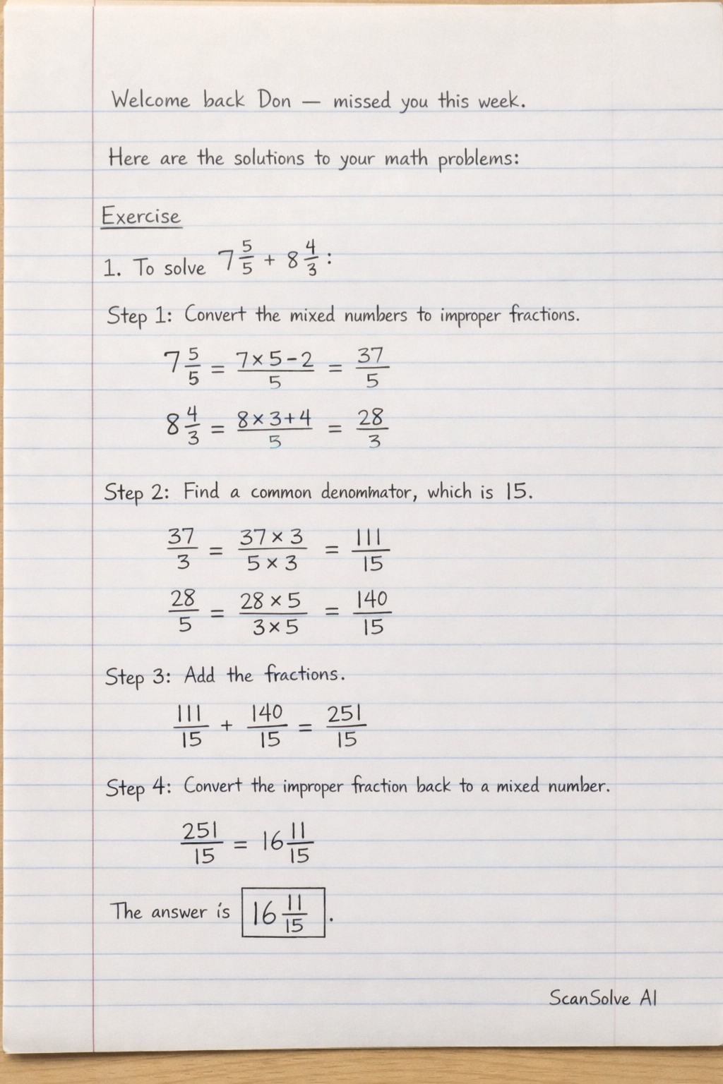 Handwritten step-by-step solution preview