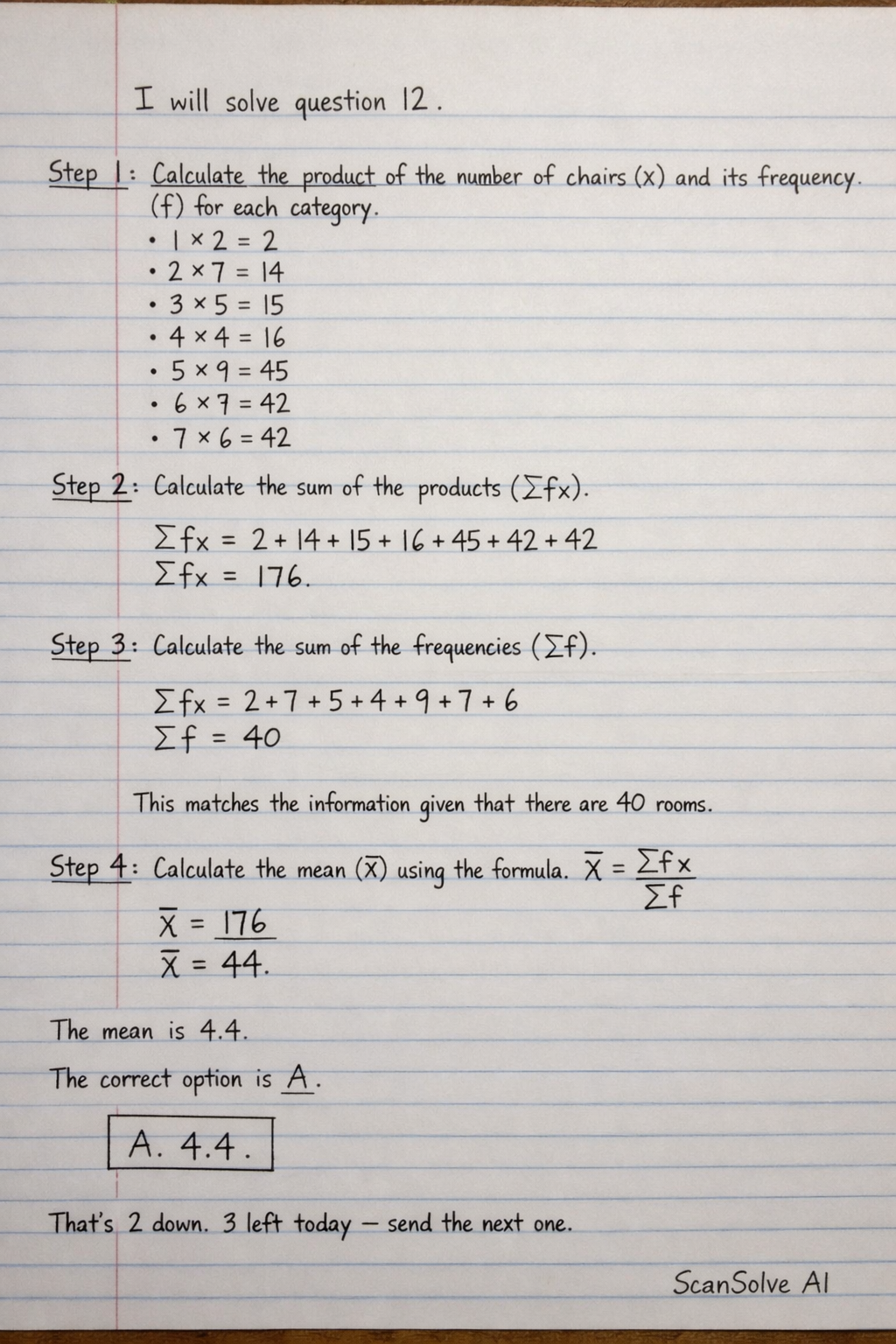 Handwritten step-by-step solution preview