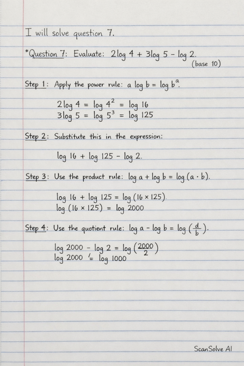 Handwritten step-by-step solution preview