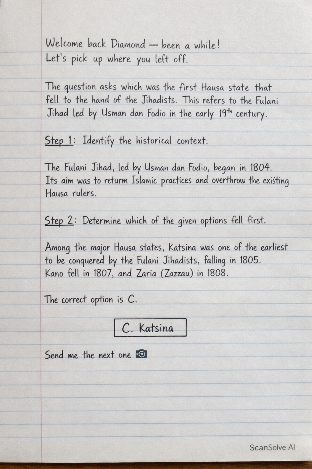 Handwritten step-by-step solution preview