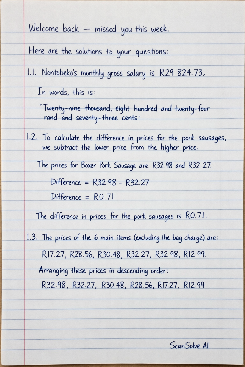 Handwritten step-by-step solution preview