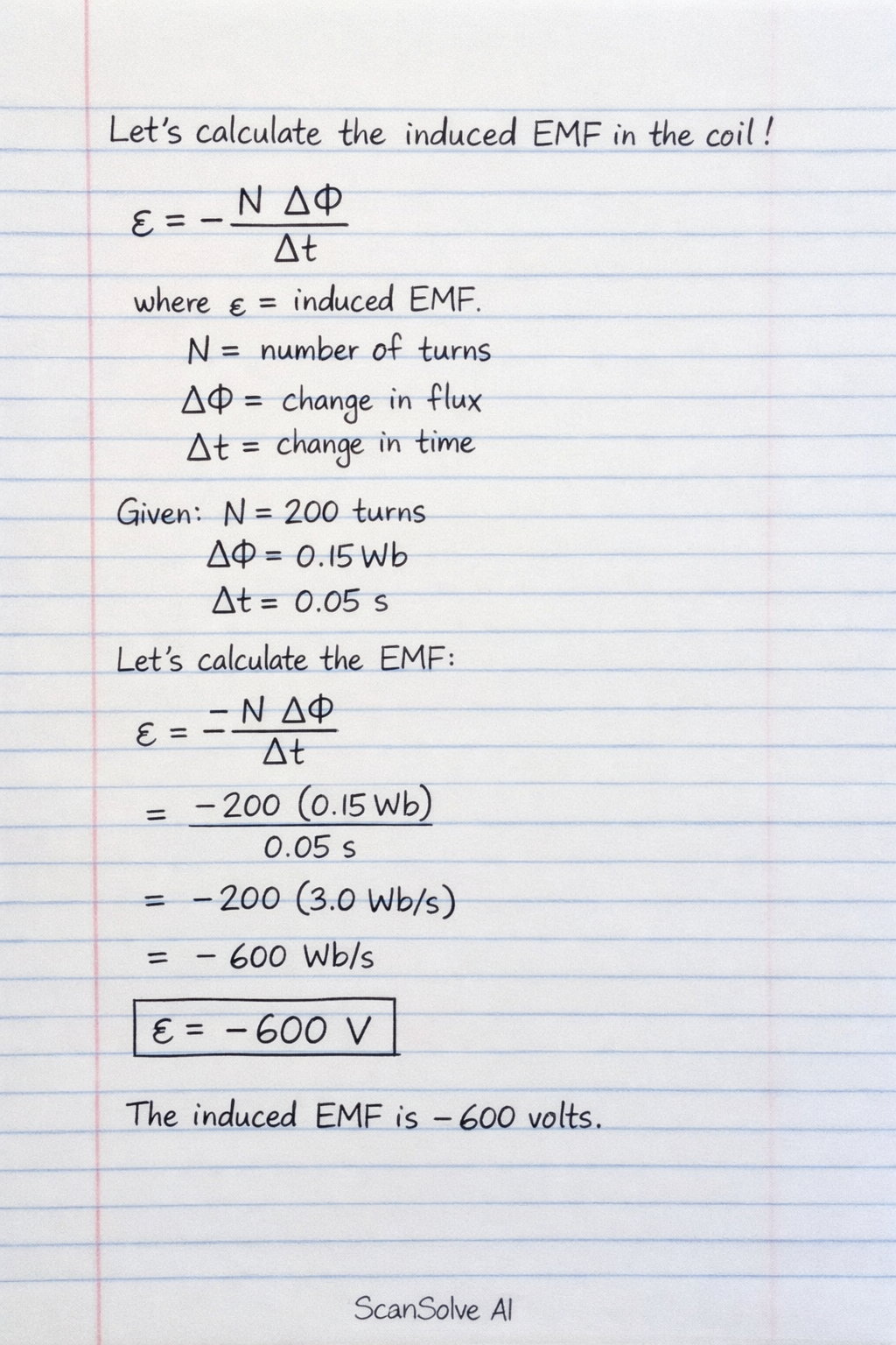 Handwritten step-by-step solution preview