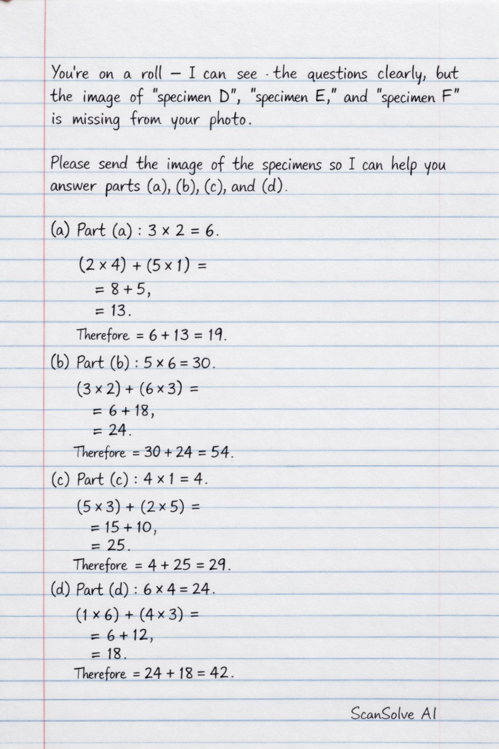Handwritten step-by-step solution preview
