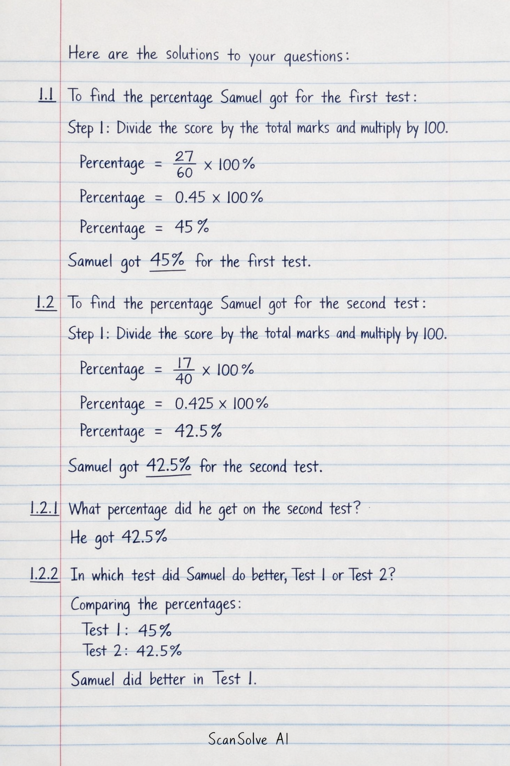 Handwritten step-by-step solution preview