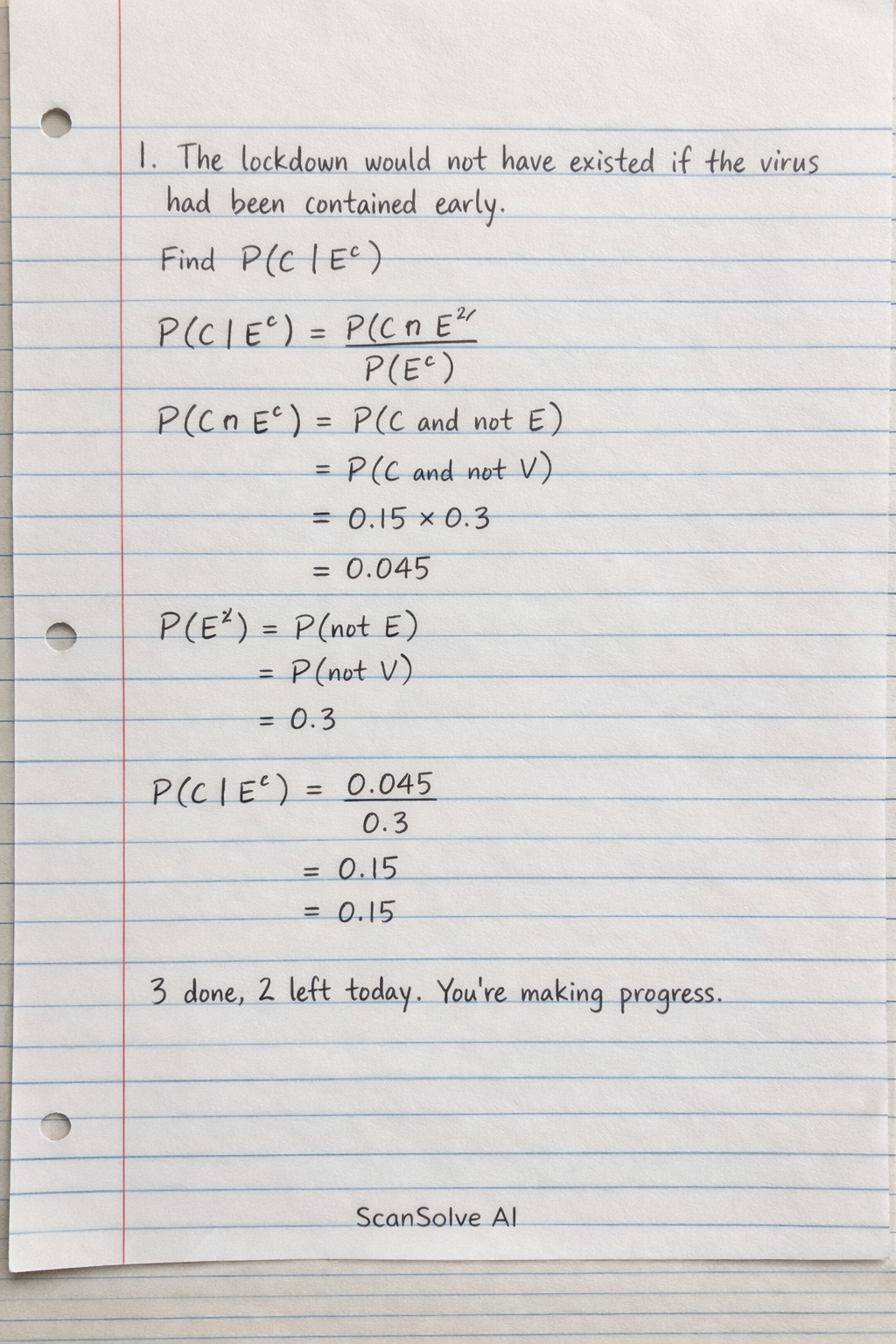 Handwritten step-by-step solution preview