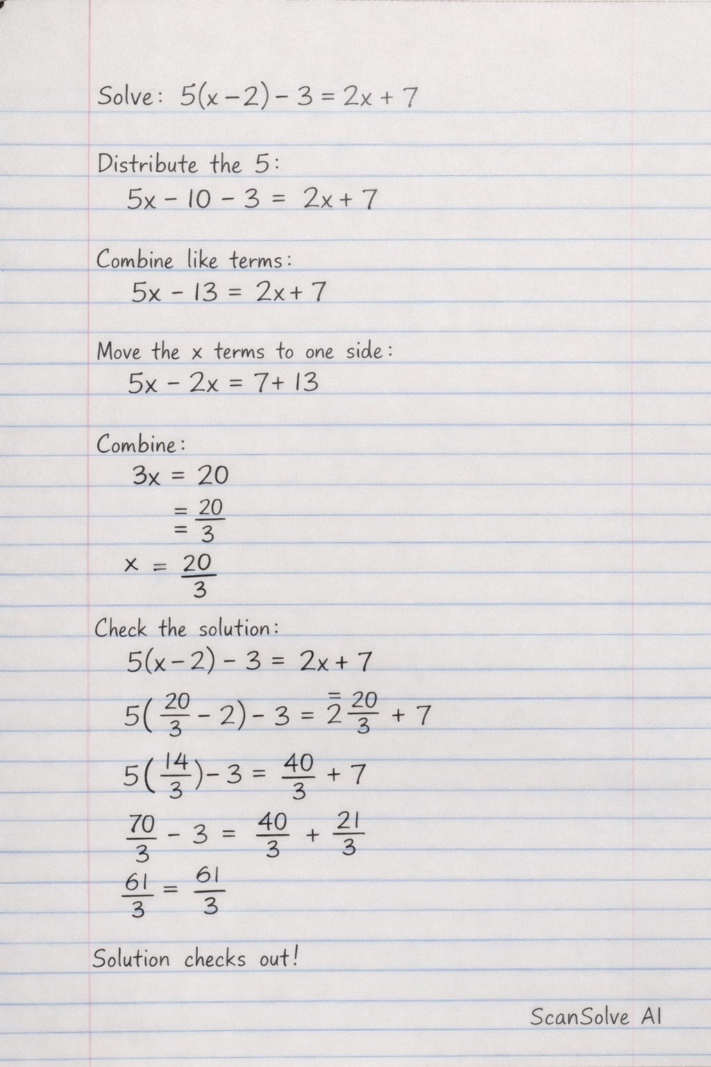 Handwritten step-by-step solution preview