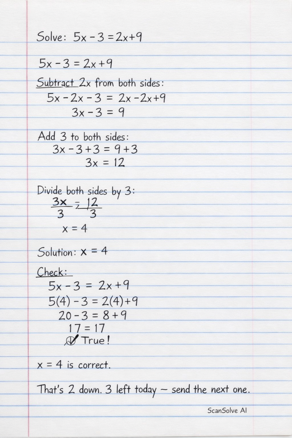 Handwritten step-by-step solution preview