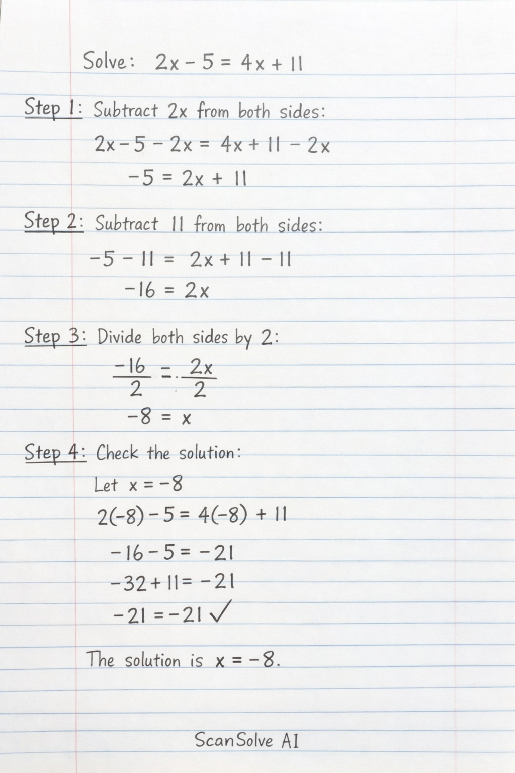 Handwritten step-by-step solution preview