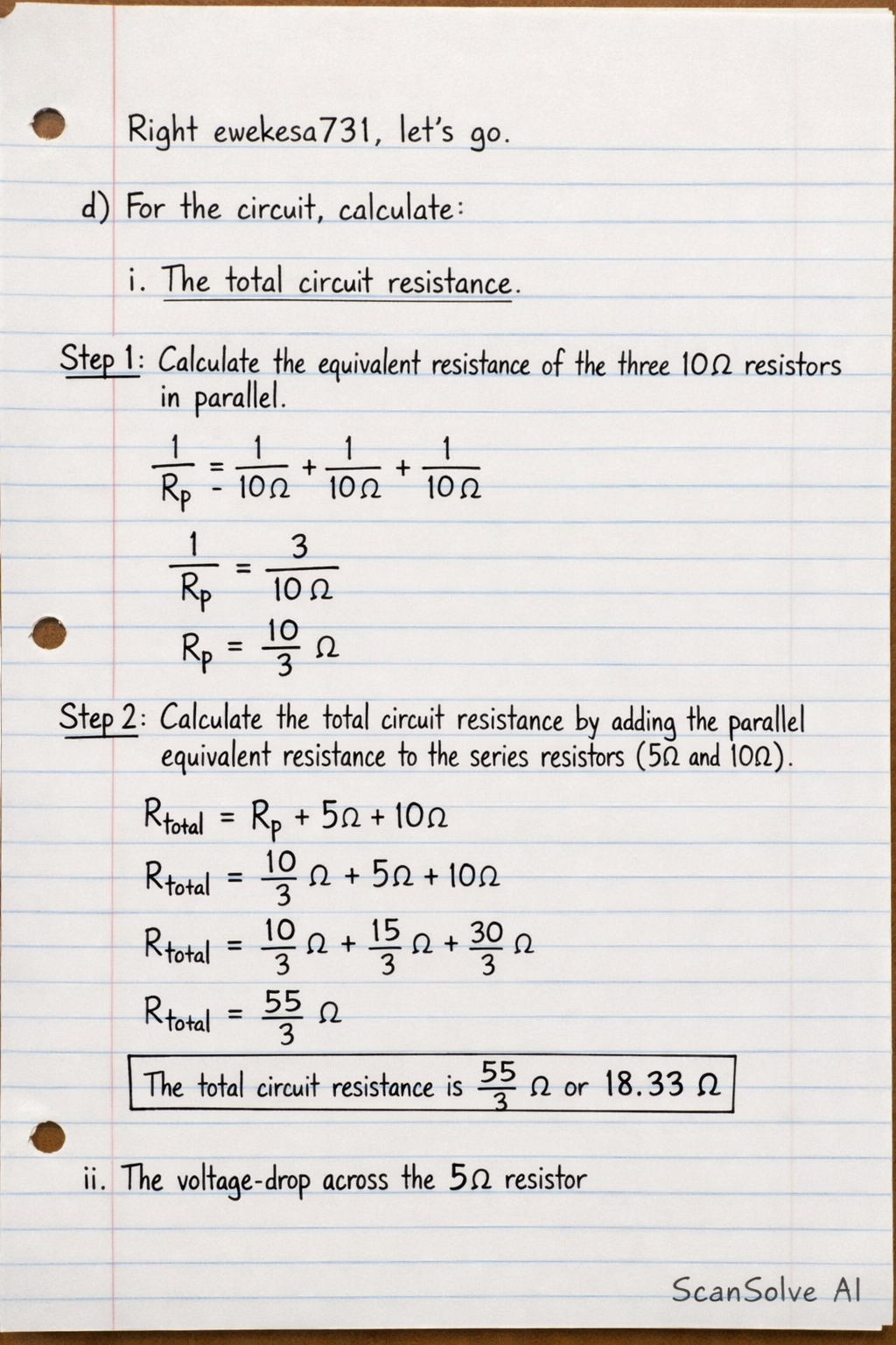 Handwritten step-by-step solution preview