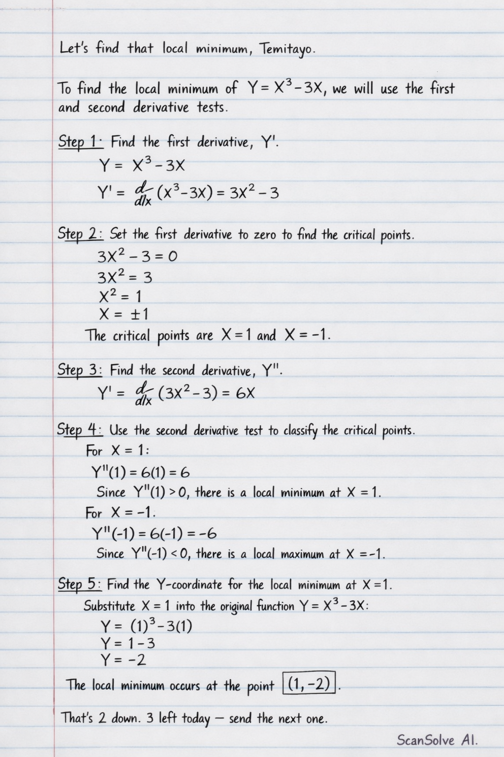 Handwritten step-by-step solution preview