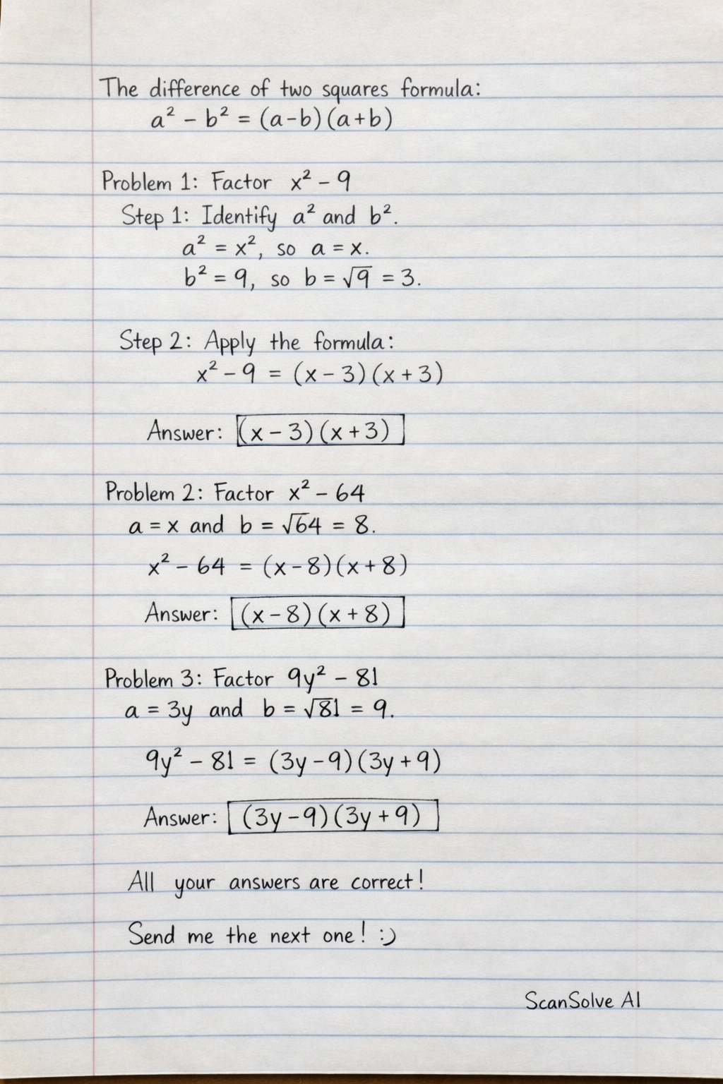 Handwritten step-by-step solution preview