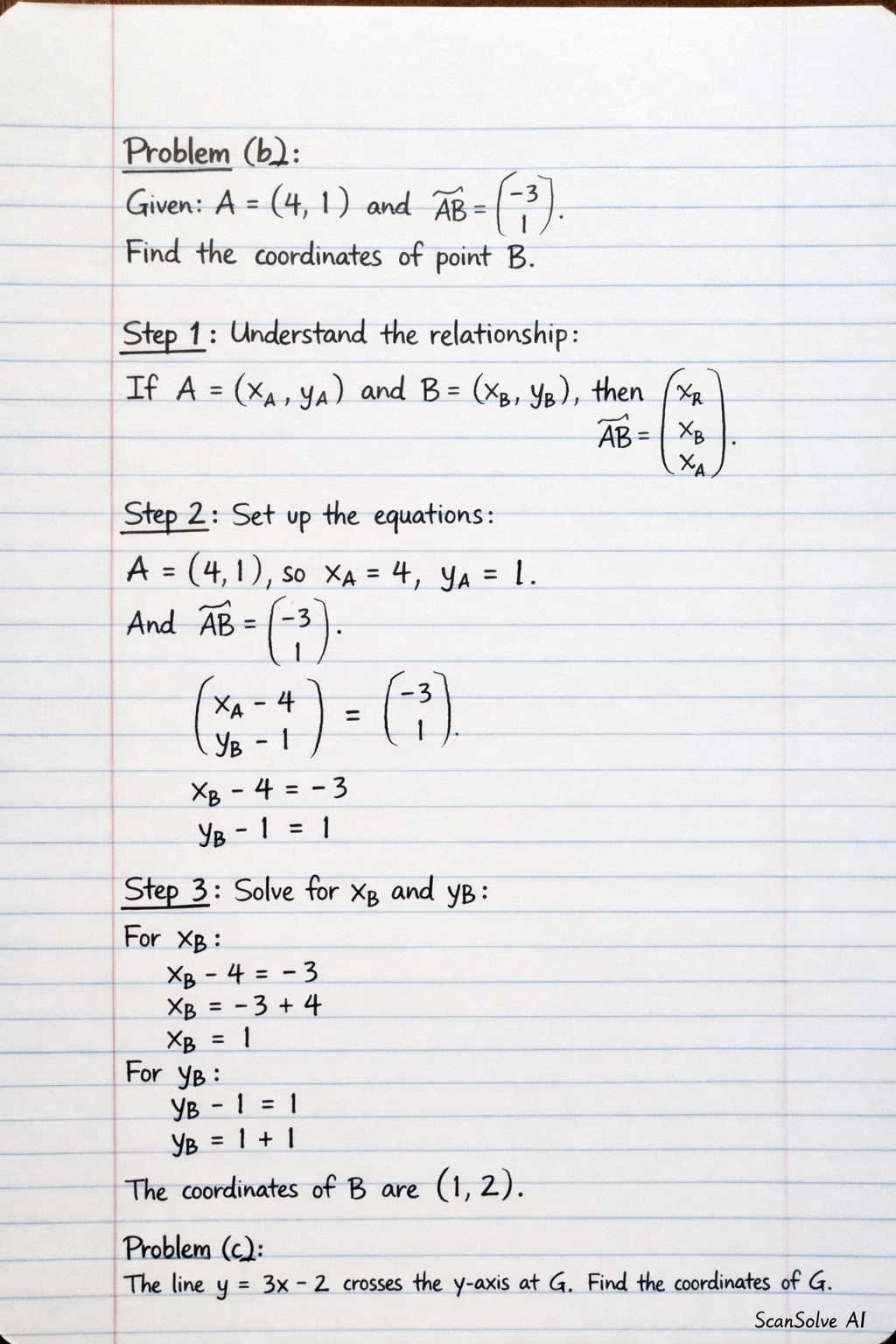 Handwritten step-by-step solution preview
