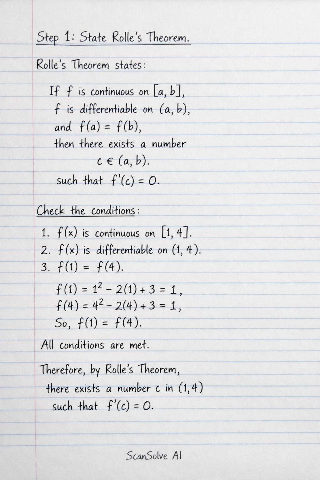 Handwritten step-by-step solution preview