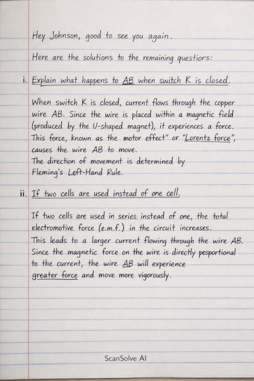 Handwritten step-by-step solution preview