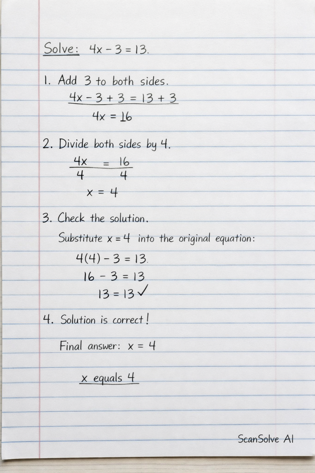 Handwritten step-by-step solution preview