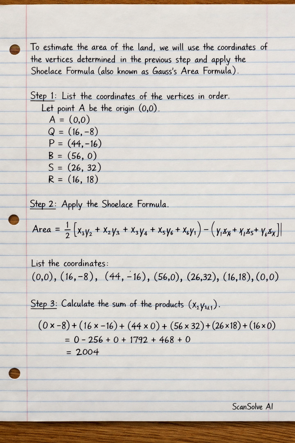 Handwritten step-by-step solution preview