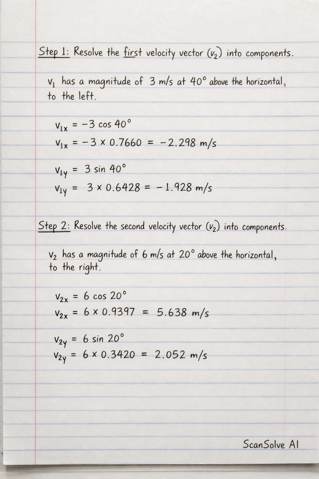 Handwritten step-by-step solution preview