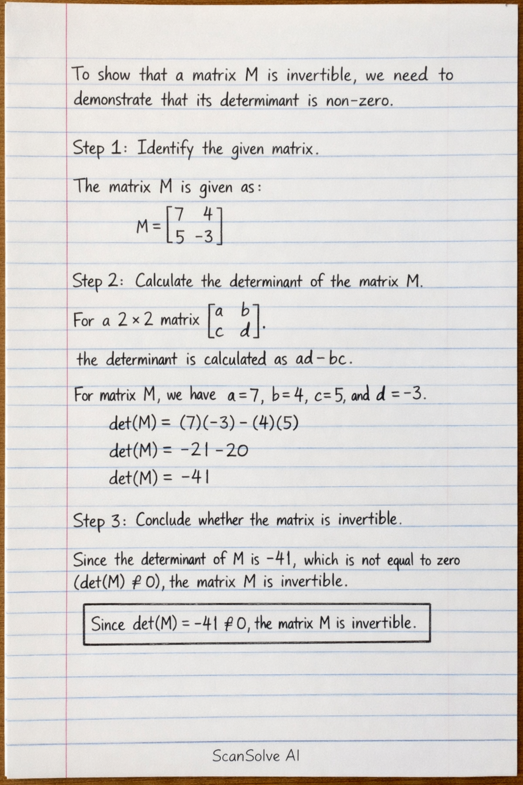 Handwritten step-by-step solution preview
