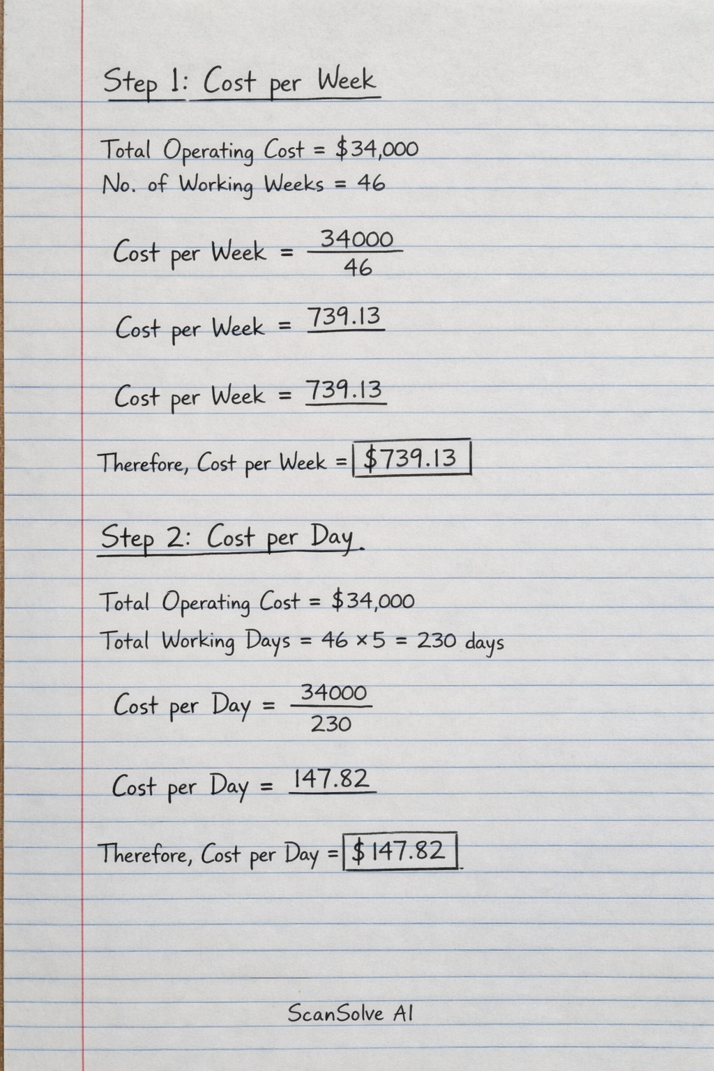Handwritten step-by-step solution preview