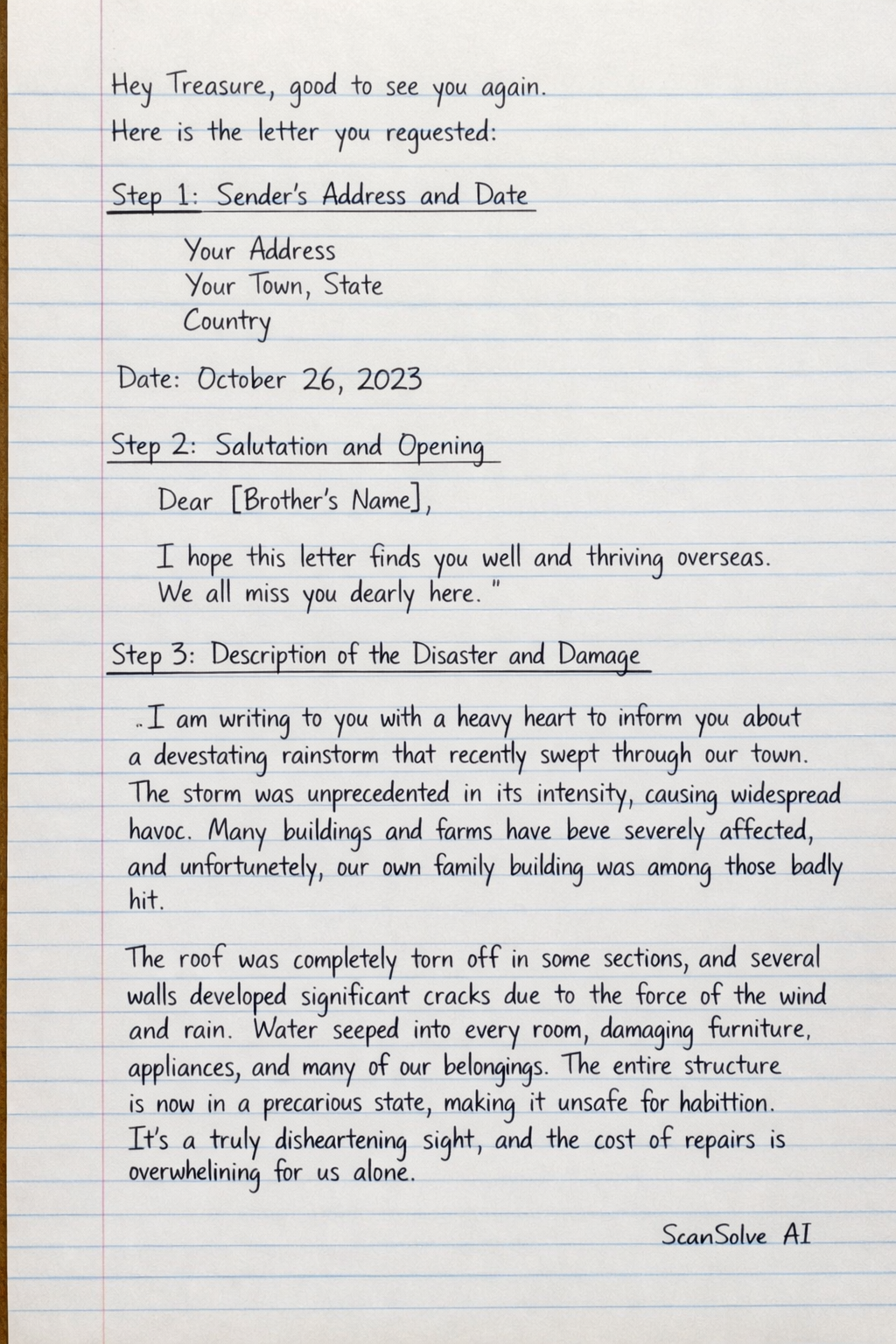 Handwritten step-by-step solution preview