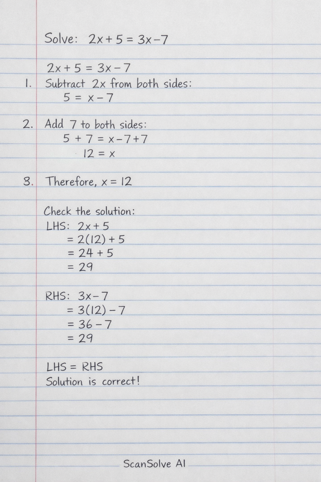 Handwritten step-by-step solution preview